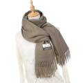 Luxus Einfarbig Damen Schal Winter Kaschmir Pashmina Schal und Wraps